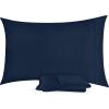 imageUtopia Bedding Queen Pillow Cases  2 Pack  Envelope Closure  Soft Brushed Microfiber Fabric  Shrinkage and Fade Resistant Pillow Covers 20 X 30 Inches Queen GreyNavy