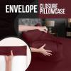 imageUtopia Bedding Queen Pillow Cases  2 Pack  Envelope Closure  Soft Brushed Microfiber Fabric  Shrinkage and Fade Resistant Pillow Covers 20 X 30 Inches Queen GreyBurgundy