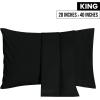 imageUtopia Bedding Queen Pillow Cases  2 Pack  Envelope Closure  Soft Brushed Microfiber Fabric  Shrinkage and Fade Resistant Pillow Covers 20 X 30 Inches Queen GreyBlack