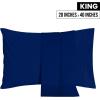 imageUtopia Bedding Queen Pillow Cases  2 Pack  Envelope Closure  Soft Brushed Microfiber Fabric  Shrinkage and Fade Resistant Pillow Covers 20 X 30 Inches Queen GreyRoyal Blue