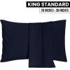 imageUtopia Bedding Queen Pillow Cases  2 Pack  Envelope Closure  Soft Brushed Microfiber Fabric  Shrinkage and Fade Resistant Pillow Covers 20 X 30 Inches Queen GreyNavy