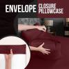 imageUtopia Bedding Queen Pillow Cases  2 Pack  Envelope Closure  Soft Brushed Microfiber Fabric  Shrinkage and Fade Resistant Pillow Covers 20 X 30 Inches Queen GreyBurgundy