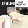 imageUtopia Bedding Queen Pillow Cases  2 Pack  Envelope Closure  Soft Brushed Microfiber Fabric  Shrinkage and Fade Resistant Pillow Covers 20 X 30 Inches Queen GreyIvory