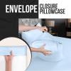 imageUtopia Bedding Queen Pillow Cases  2 Pack  Envelope Closure  Soft Brushed Microfiber Fabric  Shrinkage and Fade Resistant Pillow Covers 20 X 30 Inches Queen GreyIce Blue
