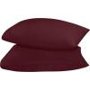 imageUtopia Bedding Queen Pillow Cases  2 Pack  Envelope Closure  Soft Brushed Microfiber Fabric  Shrinkage and Fade Resistant Pillow Covers 20 X 30 Inches Queen GreyBurgundy