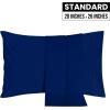 imageUtopia Bedding Queen Pillow Cases  2 Pack  Envelope Closure  Soft Brushed Microfiber Fabric  Shrinkage and Fade Resistant Pillow Covers 20 X 30 Inches Queen GreyRoyal Blue