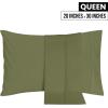 imageUtopia Bedding Queen Pillow Cases  2 Pack  Envelope Closure  Soft Brushed Microfiber Fabric  Shrinkage and Fade Resistant Pillow Covers 20 X 30 Inches Queen GreyOlive