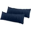 imageUtopia Bedding Queen Pillow Cases  2 Pack  Envelope Closure  Soft Brushed Microfiber Fabric  Shrinkage and Fade Resistant Pillow Covers 20 X 30 Inches Queen GreyNavy