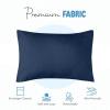 imageUtopia Bedding Queen Pillow Cases  2 Pack  Envelope Closure  Soft Brushed Microfiber Fabric  Shrinkage and Fade Resistant Pillow Covers 20 X 30 Inches Queen GreyNavy