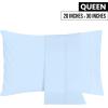 imageUtopia Bedding Queen Pillow Cases  2 Pack  Envelope Closure  Soft Brushed Microfiber Fabric  Shrinkage and Fade Resistant Pillow Covers 20 X 30 Inches Queen GreyIce Blue