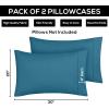 imageUtopia Bedding Queen Pillow Cases  2 Pack  Envelope Closure  Soft Brushed Microfiber Fabric  Shrinkage and Fade Resistant Pillow Covers 20 X 30 Inches Queen GreyDenim Blue
