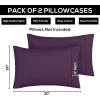 imageUtopia Bedding Queen Pillow Cases  2 Pack  Envelope Closure  Soft Brushed Microfiber Fabric  Shrinkage and Fade Resistant Pillow Covers 20 X 30 Inches Queen GreyPurple