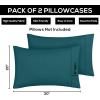 imageUtopia Bedding Queen Pillow Cases  2 Pack  Envelope Closure  Soft Brushed Microfiber Fabric  Shrinkage and Fade Resistant Pillow Covers 20 X 30 Inches Queen GreyTeal