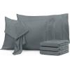 imageUtopia Bedding Queen Pillow Cases  2 Pack  Envelope Closure  Soft Brushed Microfiber Fabric  Shrinkage and Fade Resistant Pillow Covers 20 X 30 Inches Queen GreyGrey