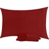 imageUtopia Bedding Queen Pillow Cases  2 Pack  Envelope Closure  Soft Brushed Microfiber Fabric  Shrinkage and Fade Resistant Pillow Covers 20 X 30 Inches Queen GreyRed