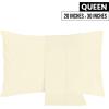 imageUtopia Bedding Queen Pillow Cases  2 Pack  Envelope Closure  Soft Brushed Microfiber Fabric  Shrinkage and Fade Resistant Pillow Covers 20 X 30 Inches Queen GreyIvory