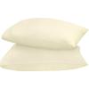 imageUtopia Bedding Queen Pillow Cases  2 Pack  Envelope Closure  Soft Brushed Microfiber Fabric  Shrinkage and Fade Resistant Pillow Covers 20 X 30 Inches Queen GreyIvory