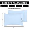 imageUtopia Bedding Queen Pillow Cases  2 Pack  Envelope Closure  Soft Brushed Microfiber Fabric  Shrinkage and Fade Resistant Pillow Covers 20 X 30 Inches Queen GreyIce Blue