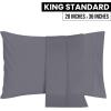 imageUtopia Bedding Queen Pillow Cases  2 Pack  Envelope Closure  Soft Brushed Microfiber Fabric  Shrinkage and Fade Resistant Pillow Covers 20 X 30 Inches Queen GreyGrey