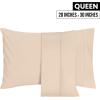 imageUtopia Bedding Queen Pillow Cases  2 Pack  Envelope Closure  Soft Brushed Microfiber Fabric  Shrinkage and Fade Resistant Pillow Covers 20 X 30 Inches Queen GreyBeige