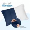 imageUtopia Bedding Queen Pillow Cases  2 Pack  Envelope Closure  Soft Brushed Microfiber Fabric  Shrinkage and Fade Resistant Pillow Covers 20 X 30 Inches Queen GreyNavy