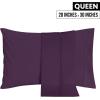 imageUtopia Bedding Queen Pillow Cases  2 Pack  Envelope Closure  Soft Brushed Microfiber Fabric  Shrinkage and Fade Resistant Pillow Covers 20 X 30 Inches Queen GreyPurple