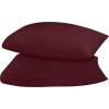 imageUtopia Bedding Queen Pillow Cases  2 Pack  Envelope Closure  Soft Brushed Microfiber Fabric  Shrinkage and Fade Resistant Pillow Covers 20 X 30 Inches Queen GreyBurgundy