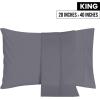 imageUtopia Bedding Queen Pillow Cases  2 Pack  Envelope Closure  Soft Brushed Microfiber Fabric  Shrinkage and Fade Resistant Pillow Covers 20 X 30 Inches Queen GreyGrey