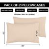 imageUtopia Bedding Queen Pillow Cases  2 Pack  Envelope Closure  Soft Brushed Microfiber Fabric  Shrinkage and Fade Resistant Pillow Covers 20 X 30 Inches Queen GreyBeige
