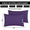 imageUtopia Bedding Queen Pillow Cases  2 Pack  Envelope Closure  Soft Brushed Microfiber Fabric  Shrinkage and Fade Resistant Pillow Covers 20 X 30 Inches Queen GreyEgg Plant