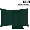 imageUtopia Bedding Queen Pillow Cases  2 Pack  Envelope Closure  Soft Brushed Microfiber Fabric  Shrinkage and Fade Resistant Pillow Covers 20 X 30 Inches Queen GreyEmerald