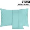 imageUtopia Bedding Queen Pillow Cases  2 Pack  Envelope Closure  Soft Brushed Microfiber Fabric  Shrinkage and Fade Resistant Pillow Covers 20 X 30 Inches Queen GreySpa Blue