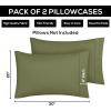 imageUtopia Bedding Queen Pillow Cases  2 Pack  Envelope Closure  Soft Brushed Microfiber Fabric  Shrinkage and Fade Resistant Pillow Covers 20 X 30 Inches Queen GreyOlive