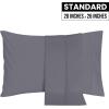 imageUtopia Bedding Queen Pillow Cases  2 Pack  Envelope Closure  Soft Brushed Microfiber Fabric  Shrinkage and Fade Resistant Pillow Covers 20 X 30 Inches Queen GreyGrey