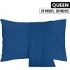 imageUtopia Bedding Queen Pillow Cases  2 Pack  Envelope Closure  Soft Brushed Microfiber Fabric  Shrinkage and Fade Resistant Pillow Covers 20 X 30 Inches Queen GreyDusk Blue