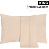 imageUtopia Bedding Queen Pillow Cases  2 Pack  Envelope Closure  Soft Brushed Microfiber Fabric  Shrinkage and Fade Resistant Pillow Covers 20 X 30 Inches Queen GreyBeige