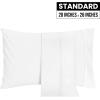 imageUtopia Bedding Queen Pillow Cases  2 Pack  Envelope Closure  Soft Brushed Microfiber Fabric  Shrinkage and Fade Resistant Pillow Covers 20 X 30 Inches Queen GreyWhite