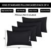 imageUtopia Bedding Queen Pillow Cases  Pack of 4  Envelope Closure  Soft Brushed Microfiber Fabric  Shrinkage and Fade Resistant Pillow Covers Queen Size 20 X 30 Inches Queen WhiteBlack