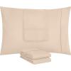 imageUtopia Bedding Queen Pillow Cases  Pack of 4  Envelope Closure  Soft Brushed Microfiber Fabric  Shrinkage and Fade Resistant Pillow Covers Queen Size 20 X 30 Inches Queen WhiteBeige