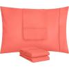 imageUtopia Bedding Queen Pillow Cases  Pack of 4  Envelope Closure  Soft Brushed Microfiber Fabric  Shrinkage and Fade Resistant Pillow Covers Queen Size 20 X 30 Inches Queen WhiteCoral
