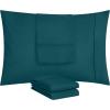 imageUtopia Bedding Queen Pillow Cases  Pack of 4  Envelope Closure  Soft Brushed Microfiber Fabric  Shrinkage and Fade Resistant Pillow Covers Queen Size 20 X 30 Inches Queen WhiteTeal