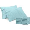 imageUtopia Bedding Queen Pillow Cases  Pack of 4  Envelope Closure  Soft Brushed Microfiber Fabric  Shrinkage and Fade Resistant Pillow Covers Queen Size 20 X 30 Inches Queen WhiteSpa Blue