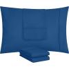 imageUtopia Bedding Queen Pillow Cases  Pack of 4  Envelope Closure  Soft Brushed Microfiber Fabric  Shrinkage and Fade Resistant Pillow Covers Queen Size 20 X 30 Inches Queen WhiteDusk Blue