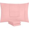 imageUtopia Bedding Queen Pillow Cases  Pack of 4  Envelope Closure  Soft Brushed Microfiber Fabric  Shrinkage and Fade Resistant Pillow Covers Queen Size 20 X 30 Inches Queen WhitePink