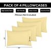 imageUtopia Bedding Queen Pillow Cases  Pack of 4  Envelope Closure  Soft Brushed Microfiber Fabric  Shrinkage and Fade Resistant Pillow Covers Queen Size 20 X 30 Inches Queen WhiteYellow