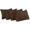 imageUtopia Bedding Queen Pillow Cases  Pack of 4  Envelope Closure  Soft Brushed Microfiber Fabric  Shrinkage and Fade Resistant Pillow Covers Queen Size 20 X 30 Inches Queen WhiteBrown