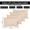 imageUtopia Bedding Queen Pillow Cases  Pack of 4  Envelope Closure  Soft Brushed Microfiber Fabric  Shrinkage and Fade Resistant Pillow Covers Queen Size 20 X 30 Inches Queen WhiteBeige