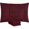 imageUtopia Bedding Queen Pillow Cases  Pack of 4  Envelope Closure  Soft Brushed Microfiber Fabric  Shrinkage and Fade Resistant Pillow Covers Queen Size 20 X 30 Inches Queen WhiteBurgundy