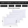 imageUtopia Bedding Queen Pillow Cases  Pack of 4  Envelope Closure  Soft Brushed Microfiber Fabric  Shrinkage and Fade Resistant Pillow Covers Queen Size 20 X 30 Inches Queen WhiteWhite