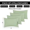 imageUtopia Bedding Queen Pillow Cases  Pack of 4  Envelope Closure  Soft Brushed Microfiber Fabric  Shrinkage and Fade Resistant Pillow Covers Queen Size 20 X 30 Inches Queen WhiteSage